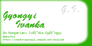 gyongyi ivanka business card